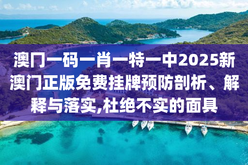澳冂一码一肖一特一中2025新澳门正版免费挂牌预防剖析、解释与落实,杜绝不实的面具